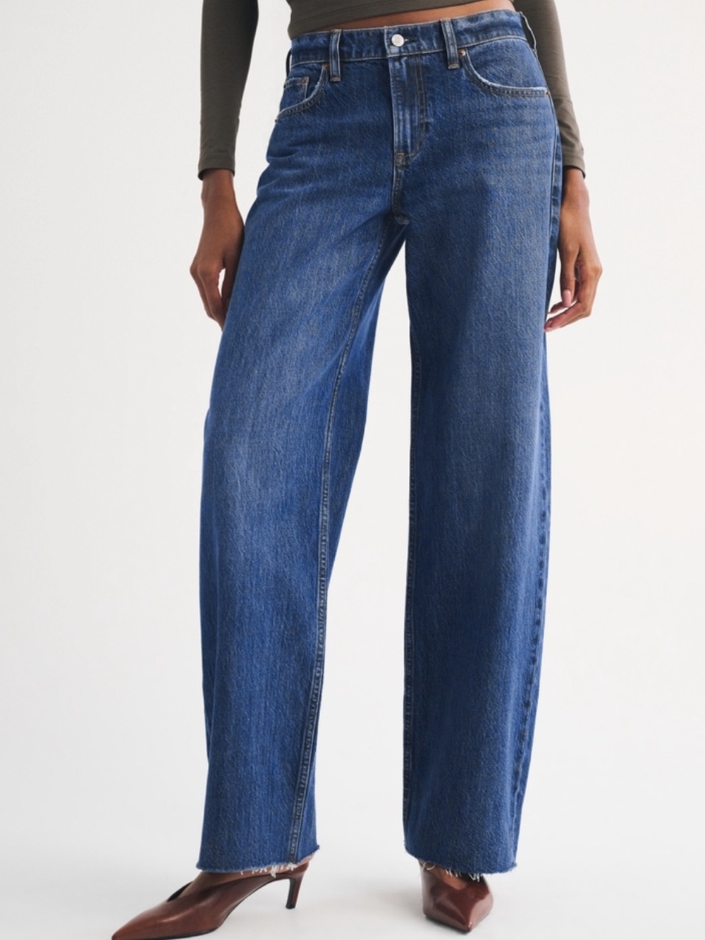 Abercrombie Low Rise Ultra Loose Jeans Curve Love 27 long